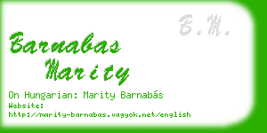 barnabas marity business card